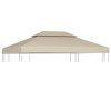 Náhradní střecha na altán 310g/m² béžová 3 x 4 m 40881