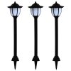 Zahradní solární lampy 3 ks LED černé 44471