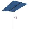 Zahradní slunečník s hliníkovou tyčí 2 x 1,5 m azurově modrý 47343