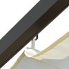 Pergola se zatahovací střechou krémově bílá 3 x 3 m ocel 49325