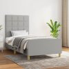 Rám postele bez matrace světle šedá 100 x 200 cm textil 3125033