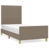 Rám postele bez matrací taupe 90x190 cm textil 3125183
