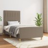 Rám postele bez matrací taupe 90x190 cm textil 3125183