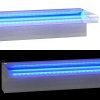 Přelivový vodopád s RGB LED osvětlením nerezová ocel 60 cm 151410