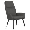 Relaxační židle tmavě šedá textil 341313