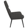 Relaxační židle tmavě šedá textil 341313