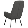 Relaxační židle tmavě šedá textil 341313