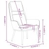 Relaxační židle tmavě šedá textil 341313