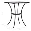 Mozaikový bistro stolek černý a bílý 60 cm keramika 46707