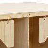 Snáškové hnízdo 5 boxů 117 x 33 x 38 cm masivní borové dřevo 170660