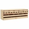 Snáškové hnízdo 5 boxů 117 x 33 x 38 cm masivní borové dřevo 170660