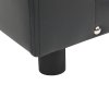 Pohovka pro psy tmavě šedá 81 x 43 x 31 cm plyš a umělá kůže 171044