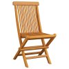 Zahradní židle s béžovými poduškami 8 ks masivní teak 3072920