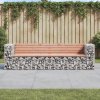 Zahradní lavice gabionový design 244x71x65,5 cm masiv douglasky 3196240