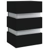 Noční stolek s LED černý 45 x 35 x 67 cm kompozitní dřevo 326841