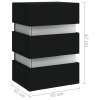 Noční stolek s LED černý 45 x 35 x 67 cm kompozitní dřevo 326841