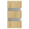 Noční stolek s LED dub sonoma 45 x 35 x 67 cm kompozitní dřevo 326843
