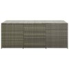 Zahradní úložný box polyratan 180 x 90 x 70 cm šedý 46479