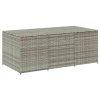 Zahradní úložný box polyratan 180 x 90 x 70 cm šedý 46479