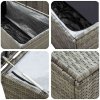Zahradní úložný box polyratan 180 x 90 x 70 cm šedý 46479