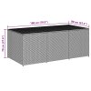 Zahradní úložný box polyratan 180 x 90 x 70 cm šedý 46479