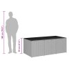 Zahradní úložný box polyratan 180 x 90 x 70 cm šedý 46479