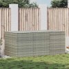 Zahradní úložný box polyratan 180 x 90 x 70 cm šedý 46479