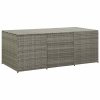 Zahradní úložný box polyratan 180 x 90 x 70 cm šedý 46479