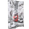 Skládací paraván 120 x 170 cm Londýnský autobus černobílý 245873