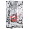 Skládací paraván 120 x 170 cm Londýnský autobus černobílý 245873