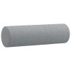2místná pohovka s polštáři světle šedá 140 cm textil 3200782