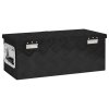 Úložný box černý 60 x 23,5 x 23 cm hliník 152249