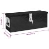Úložný box černý 60 x 23,5 x 23 cm hliník 152249