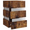 Noční stolek kouřový dub 45 x 35 x 67 cm kompozitní dřevo 326848