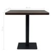 Bistro stůl MDF a ocel čtvercový 80 x 80 x 75 cm 245611