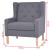 Sedací souprava 2 kusy textil šedá 274932