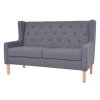 Sedací souprava 2 kusy textil šedá 274932