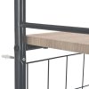 3dílný skládací jídelní set s úložným regálem MDF a ocel 284406