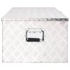 Úložný box stříbrný 100 x 55 x 37 cm hliník 152256