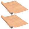 Samolepicí tapety na dveře 2 ks javor 210 x 90 cm PVC 326138