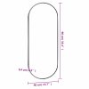 Nástěnné zrcadlo 40 x 90 cm sklo oválné 350457
