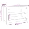 Lavice s botníkem 70 x 38 x 45,5 cm masivní borovice 813769