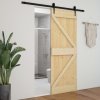 Posuvné dveře se setem kování 90 x 210 cm masivní borové dřevo 3057493