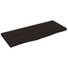Stolní deska tmavě hnědá 100x40x(2-4)cm ošetřený masivní dub 3156426