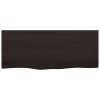 Stolní deska tmavě hnědá 100x40x(2-4)cm ošetřený masivní dub 3156426