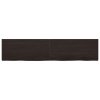 Stolní deska tmavě hnědá 220x50x(2-4)cm ošetřený masivní dub 3156466