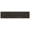 Stolní deska tmavě hnědá 220x50x(2-4)cm ošetřený masivní dub 3156466