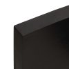Stolní deska tmavě hnědá 160x40x(2-6)cm ošetřený masivní dub 3156447