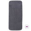 Plážové osušky 6 ks antracitové 60 x 135 cm textil 400 GSM 3157055
