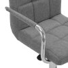Barová židle světle šedá textil 283409